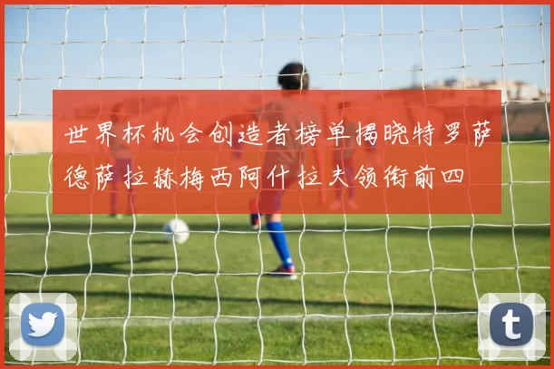 世界杯机会创造者榜单揭晓特罗萨德萨拉赫梅西阿什拉夫领衔前四